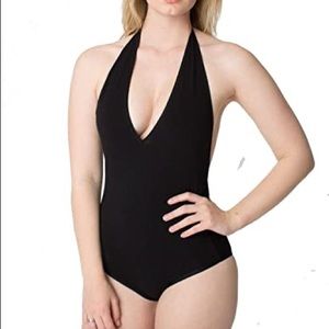 American Apparel Black Leotard Bodysuit
